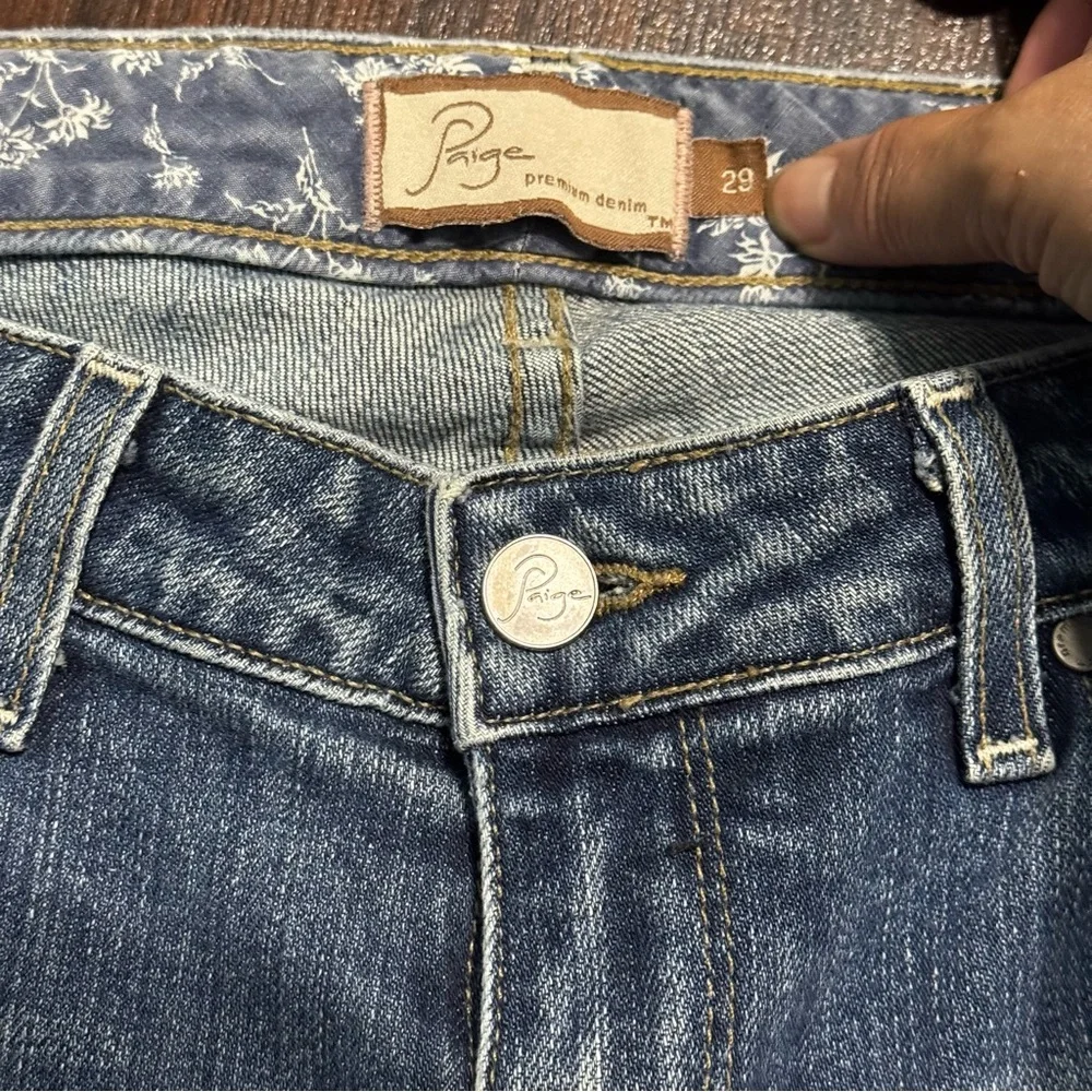 PAIGE Premium Denim Hollywood Hills Classic Rise Boot Cut Jeans Y2K Vintage 29 - Picture 8 of 15